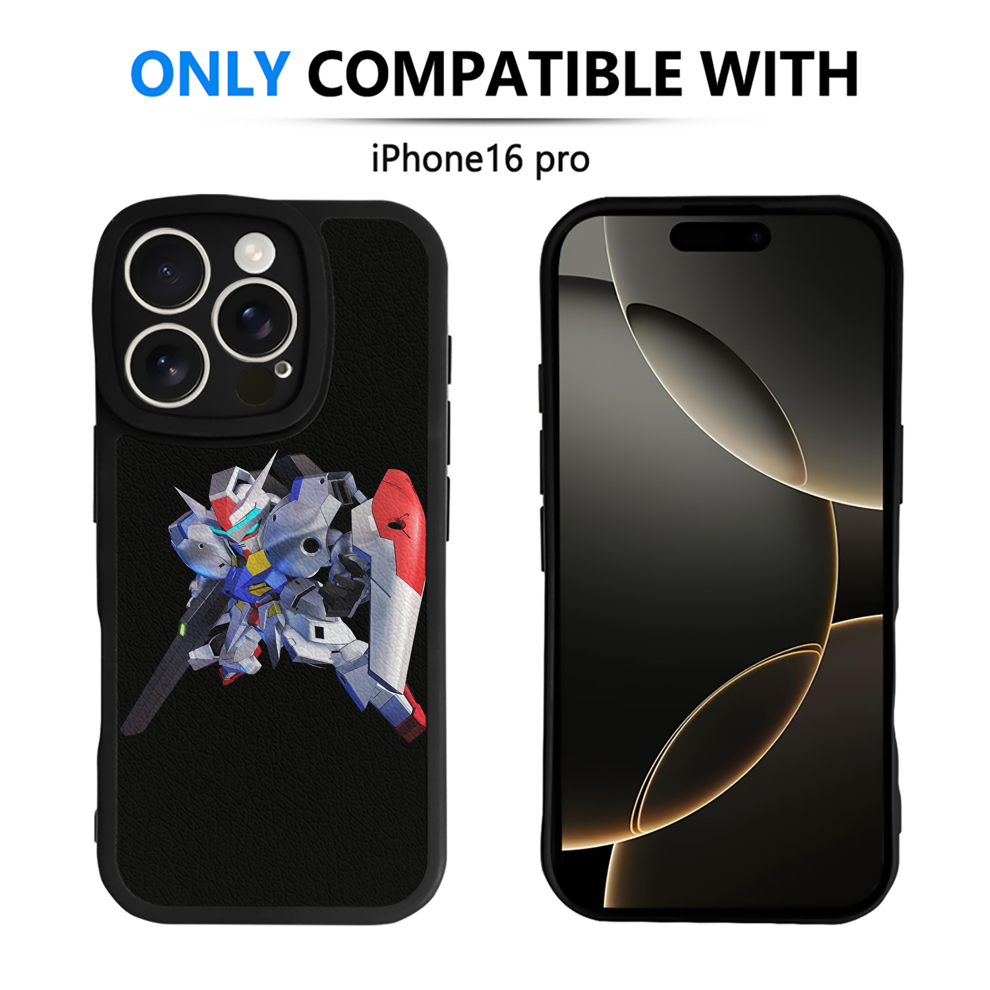 （画像用） 機動戦士ガンダム Mobile Suit Gundam 【iPhone 16シリーズ対応】シリコンスマホケース（レザー調） 材質：シリコン